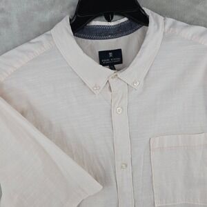 Roark‎ Revival Button Up Shirt Short Sleeve Casual Light Pink XL
